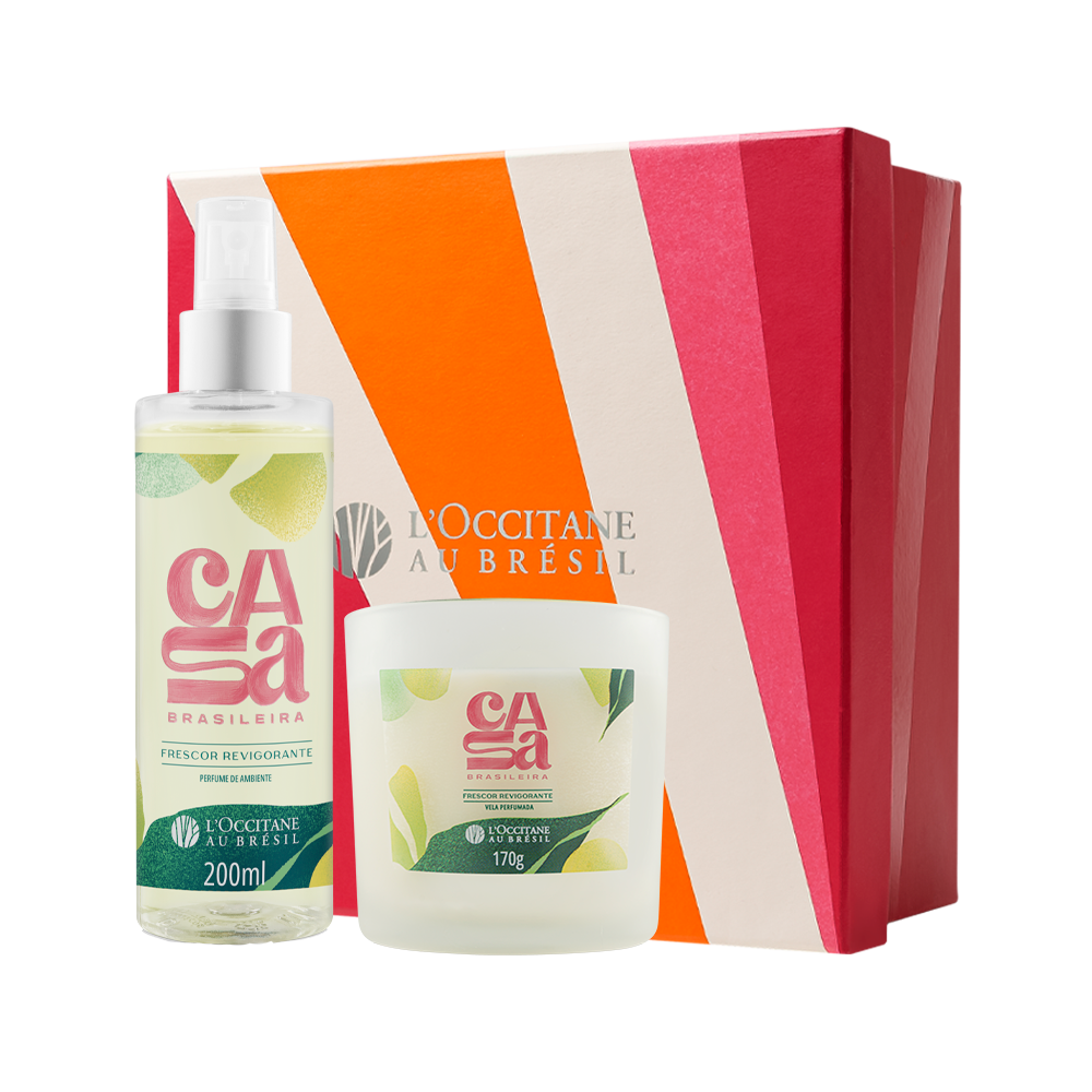 Presente Frescor Revigorante: Perfume de Ambiente e Vela Perfumada